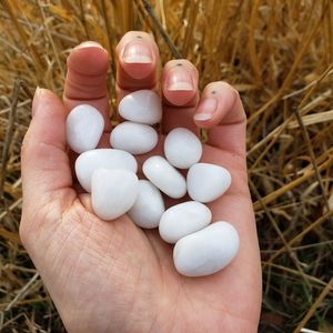 White Snow Quartz Tumbled Stones